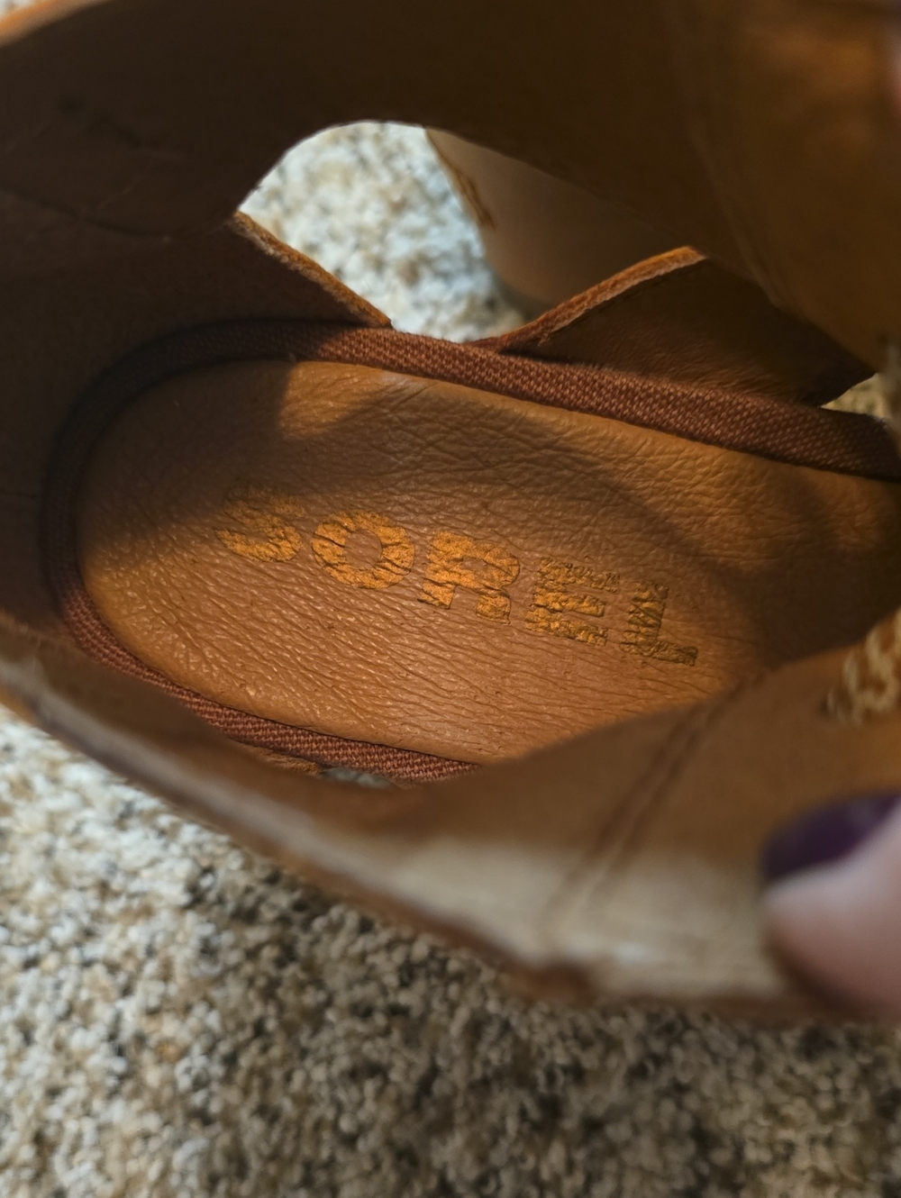 Sorel Joanie Women’s Size 9 Lace Up Open-Toe Lace-Up Wedge Tan Sandals - Picture 4 of 7